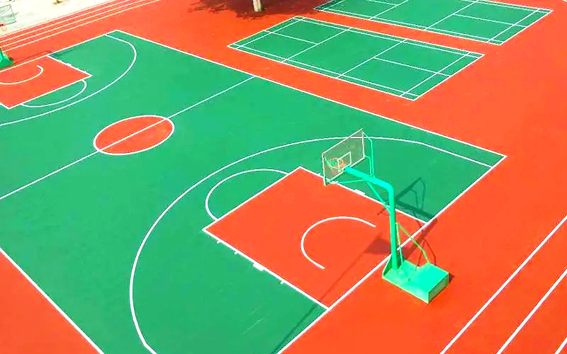 硅PU篮球场报价多少钱一平米，66体育给您详细报价